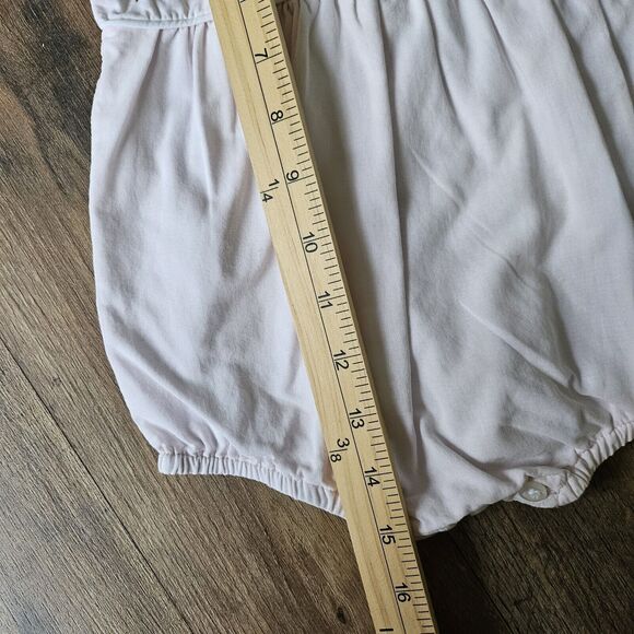 Christian Elizabeth Nature Emboroided Baby 9 month Romper With Ruffle Collar. - Picture 7 of 7
